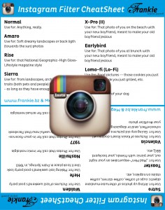 Instagram Filters Cheatsheet - JPEG